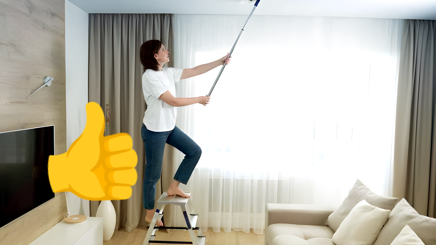 Pulizia rivoluzionaria: come rendere splendente il tuo soffitto in 5 minuti senza rischi!
